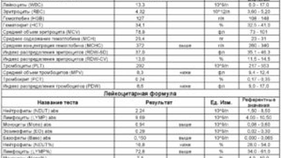 Превью картинка статьи Значение букв в клиническом анализе крови